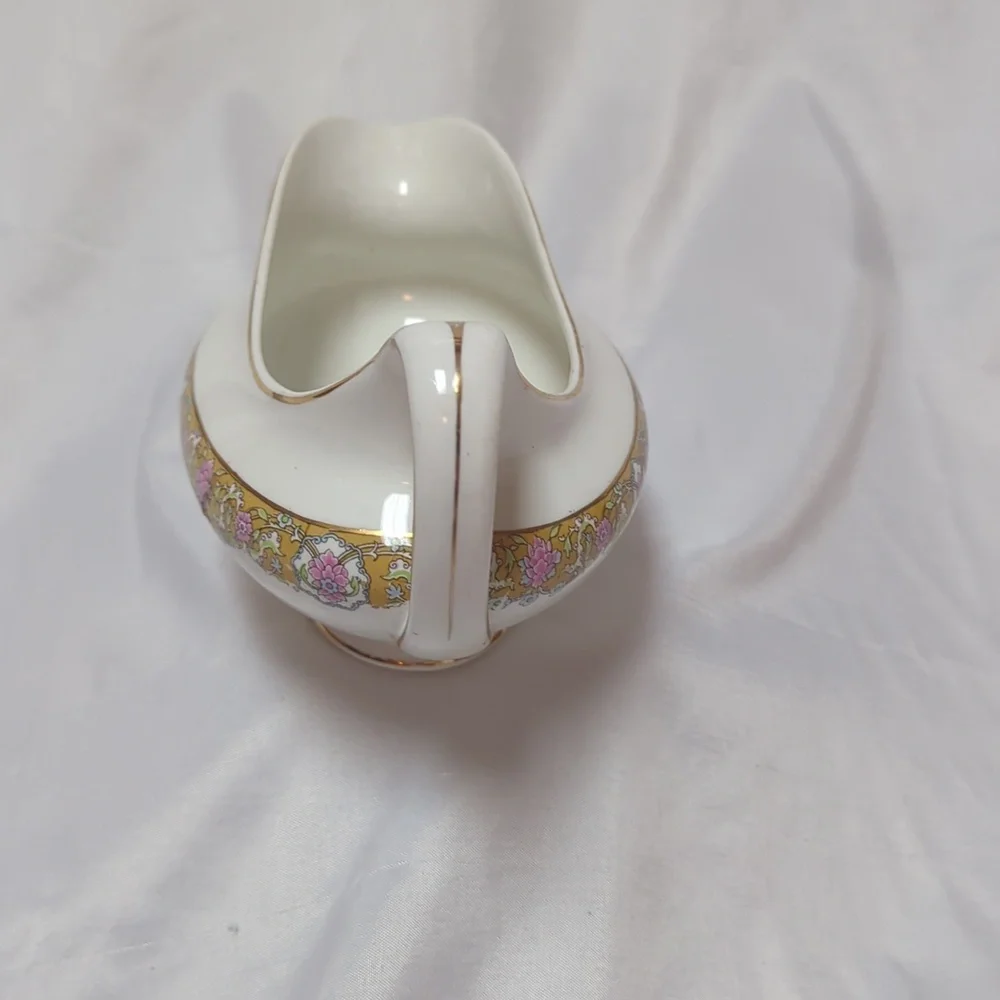 Antique 1890's John Maddox & Sons Porcelain Royal Vitreous Gravy Boat & Plate